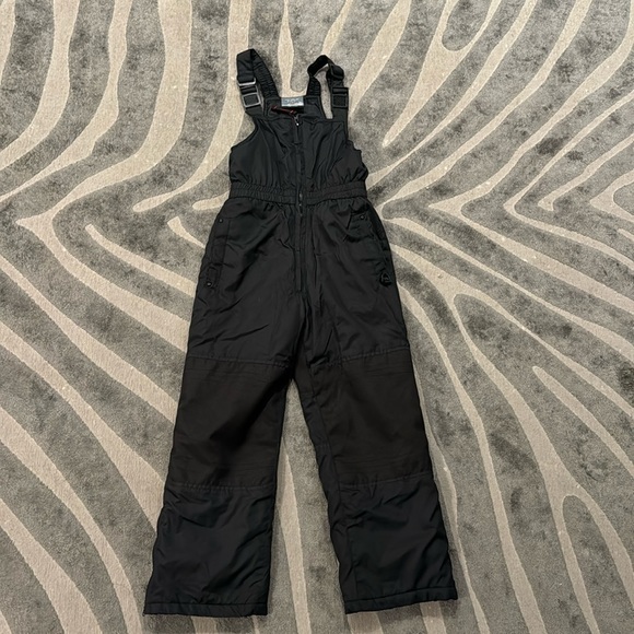 Kids Black Ski Bib size 7 - Picture 1 of 1